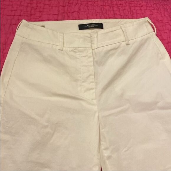 MaxMara White Ankle Cropped cigarette Pants, US6 - Picture 2 of 8